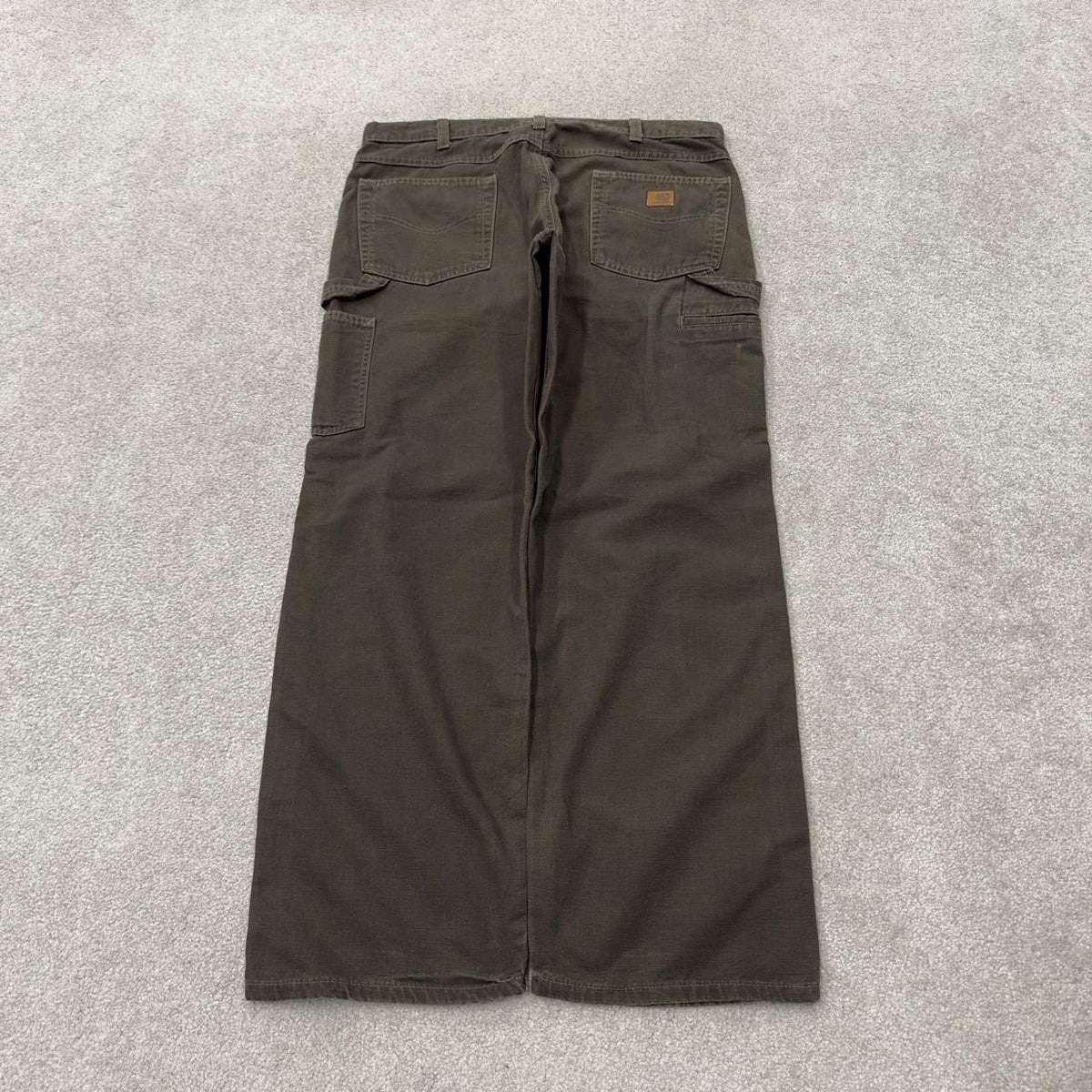 Baggy Carhartt carpenter pants y2k brown Loose fit skater 2000s style workwear cargo pants