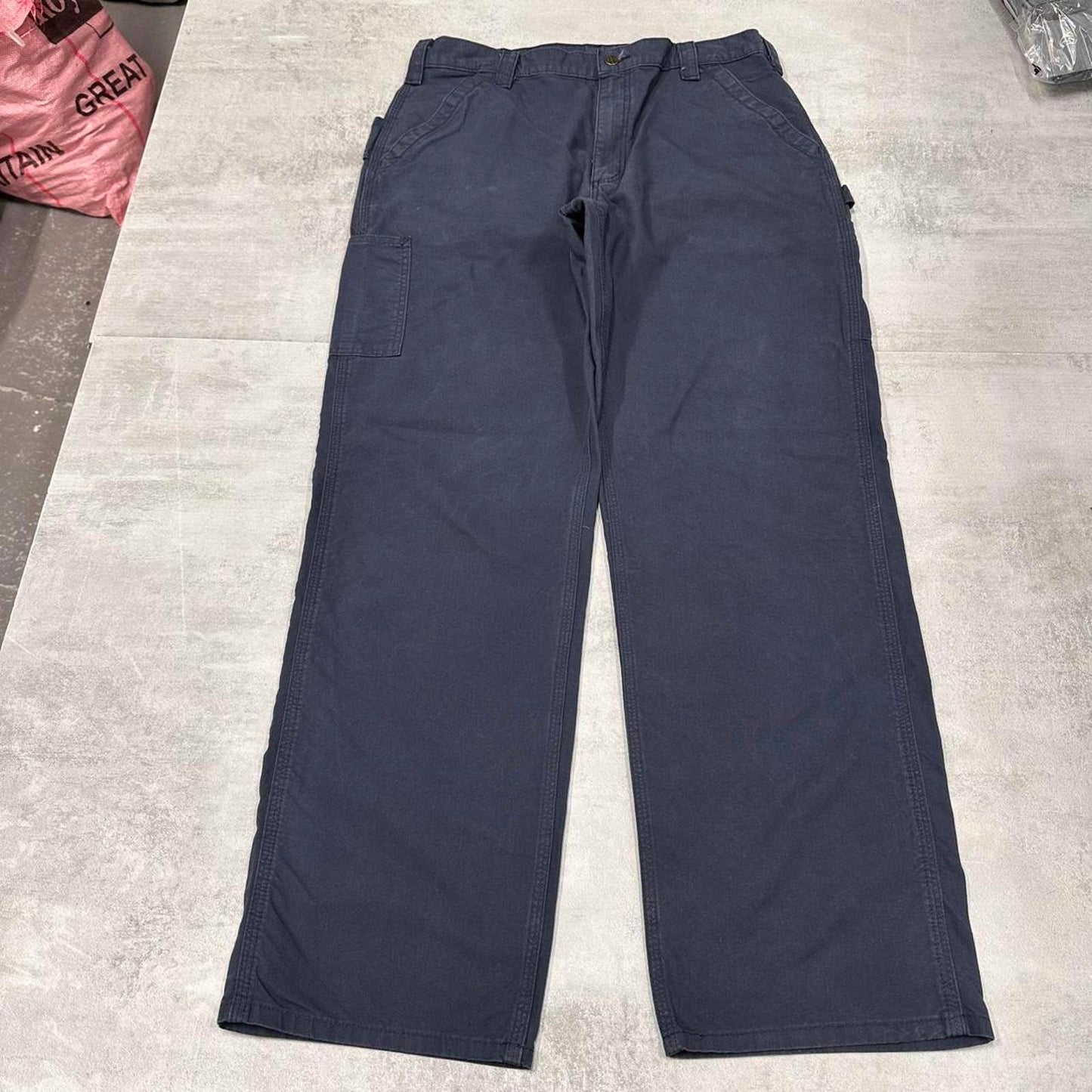 Baggy Carhartt carpenter pants W38L34 navy wide leg 90s style cargo trousers