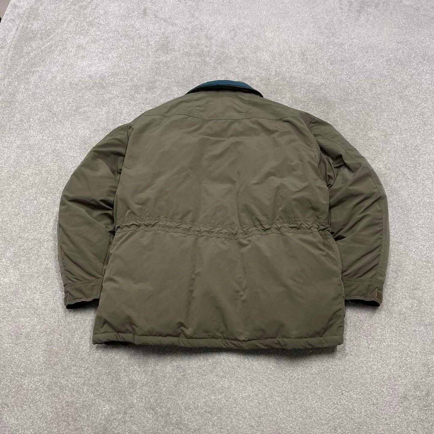 Y2K North Face puffer jacket khaki TNF thick puffer coat embroidered logo