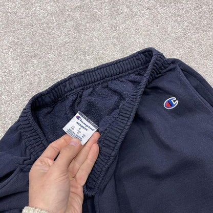 Champion baggy sweatpants joggers cuffed navy Loose floaty embroidered tracksuit bottoms