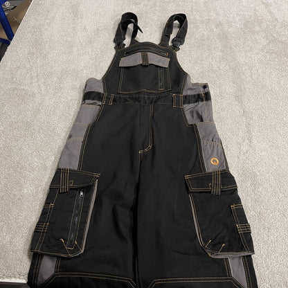Ardon dungarees y2k workwear overalls black grey Bib & brace utility cargo pants