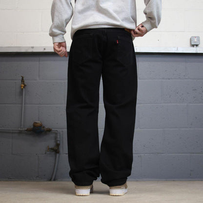 Black Levis 505 jeans y2k 90s style W34L32 red tab logo 5 pocket denim pants skater