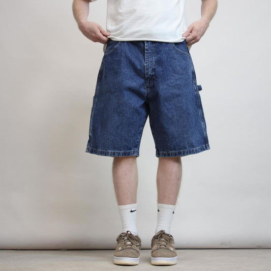 Mens Baggy Wrangler Carpenter Jorts W36 denim skater style cargo shorts