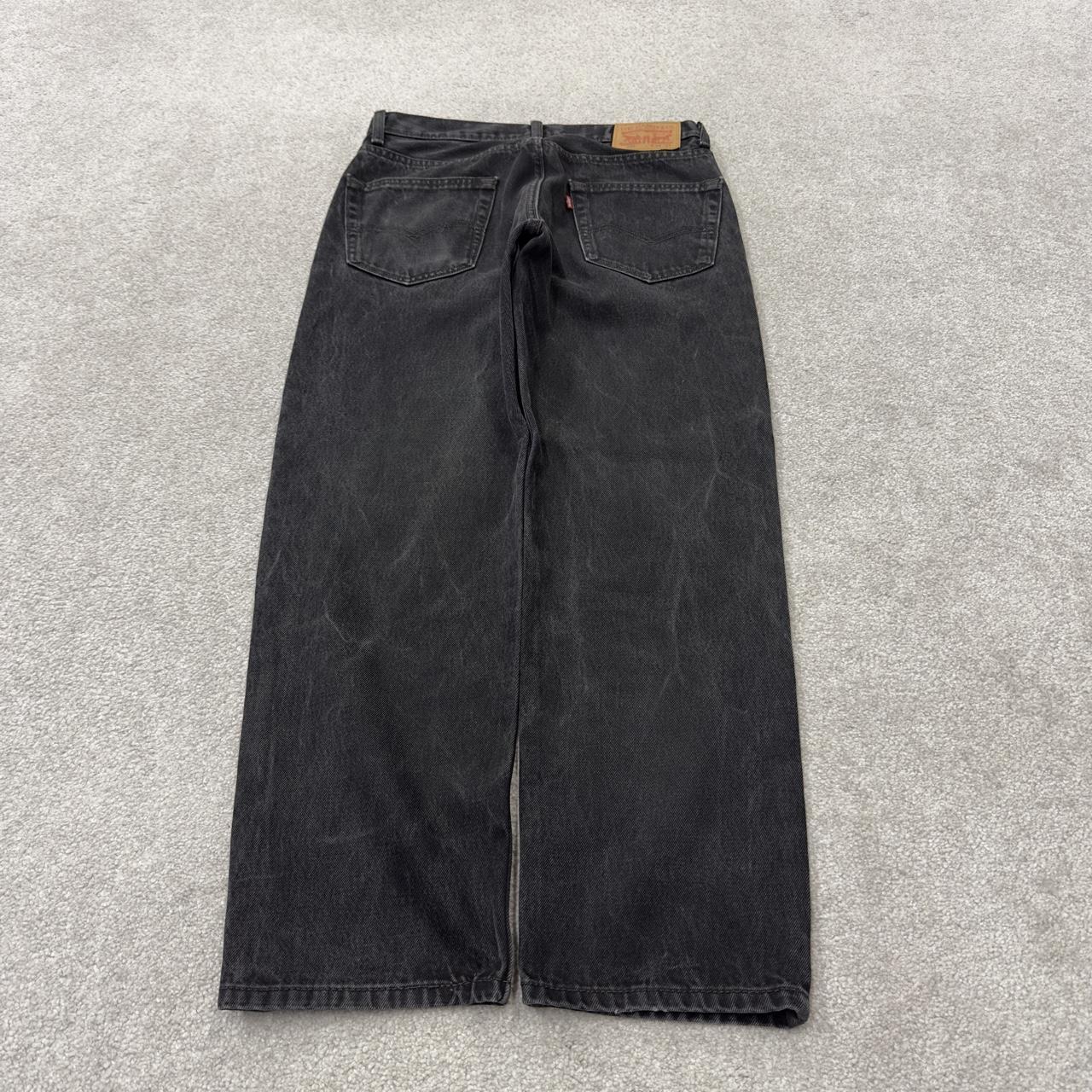 Black Levi’s 550 jeans Y2K denim Levi’s straight leg 2000s style pants red tab logo