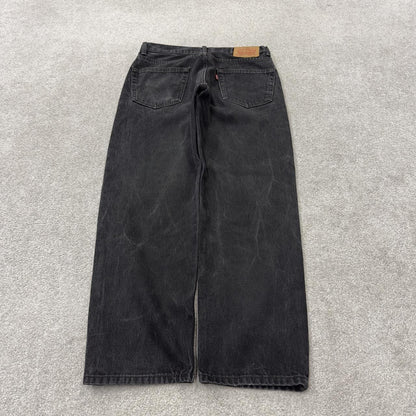 Black Levi’s 550 jeans Y2K denim Levi’s straight leg 2000s style pants red tab logo