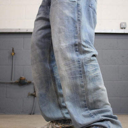 Blue Rocawear jeans W42 L32 90s style hip hop jeans embroidered design