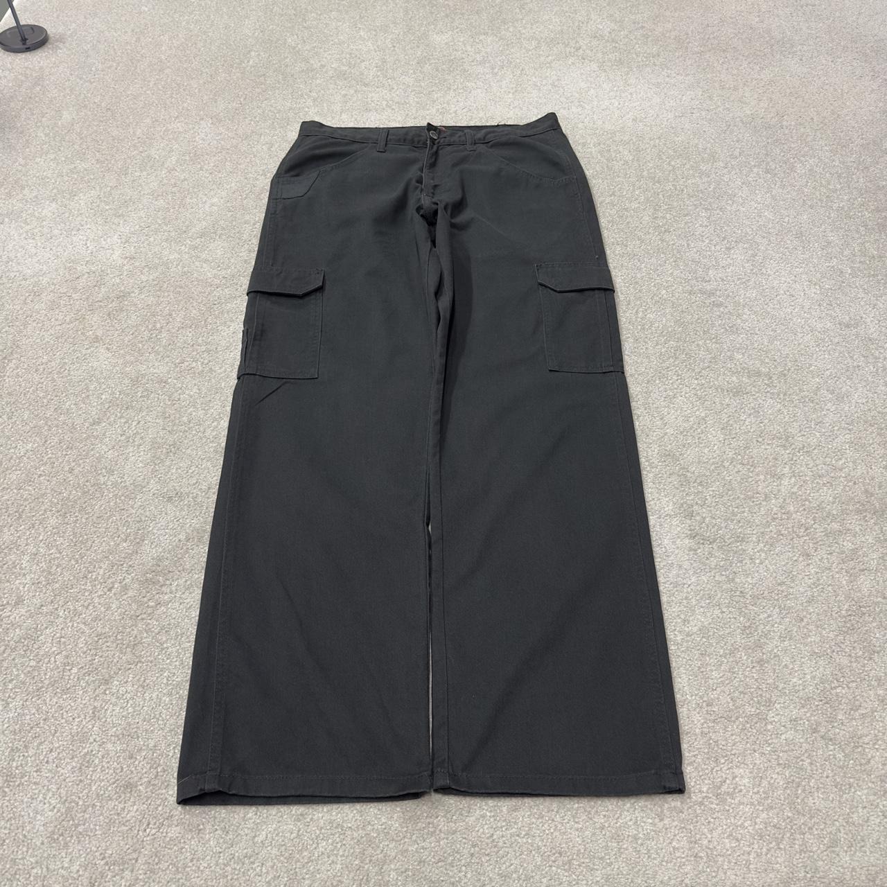 Wrangler chino cargo pants y2k W34L32 black Loose leg skater workwear pants