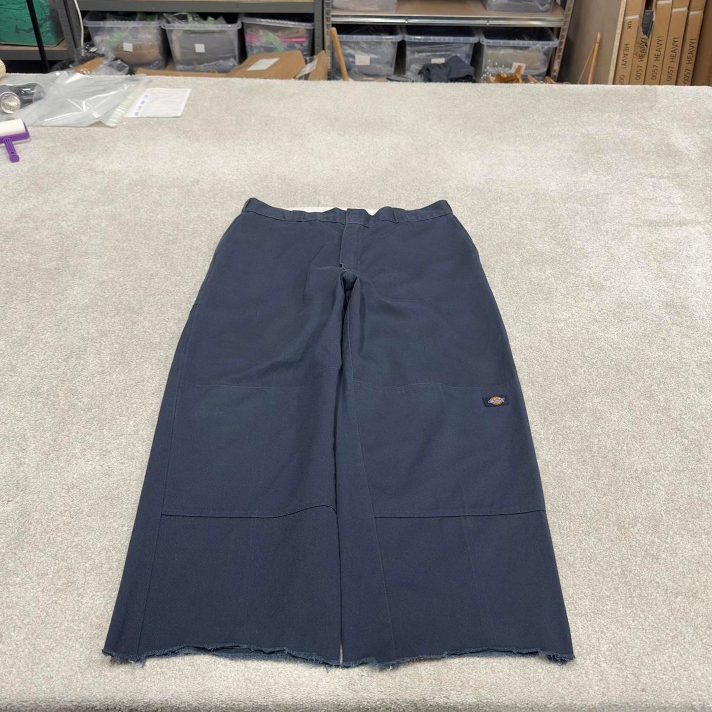 Y2k baggy Dickies double knee work pants navy Loose wide-leg chino style skate trousers