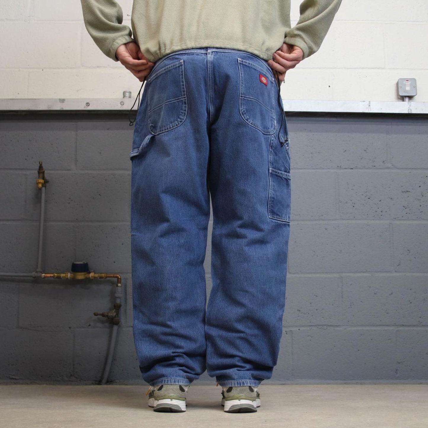 Y2k baggy Dickies carpenter work jeans blue Loose fit wide-leg denim cargo skate pants