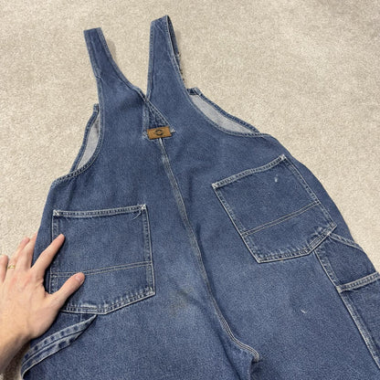 Vintage dungarees denim overalls navy blue Work’n Gear workwear bib & brace utility