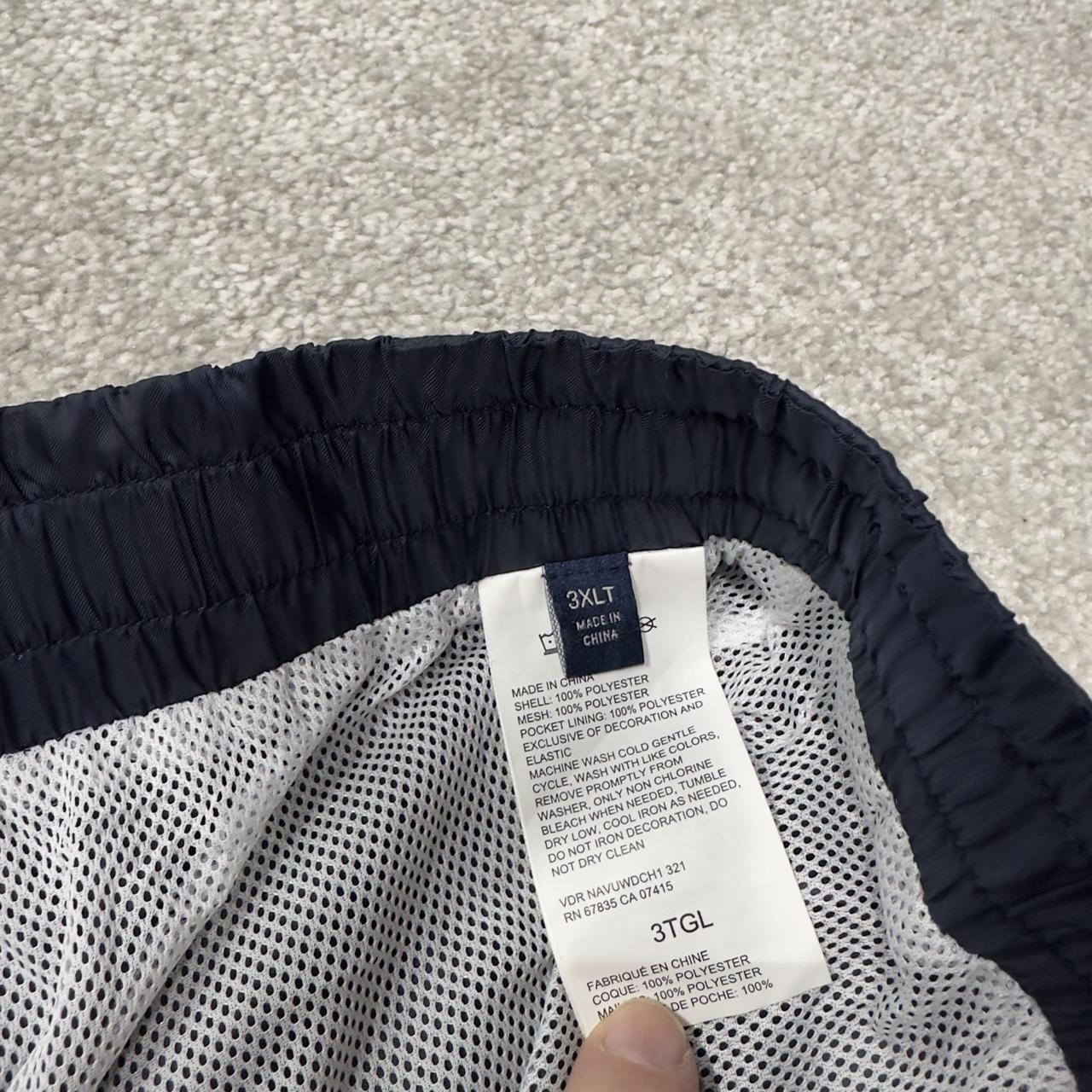 Y2K Nautica colour block baggy tracksuit bottoms navy 3XLT loose mesh lined track pants