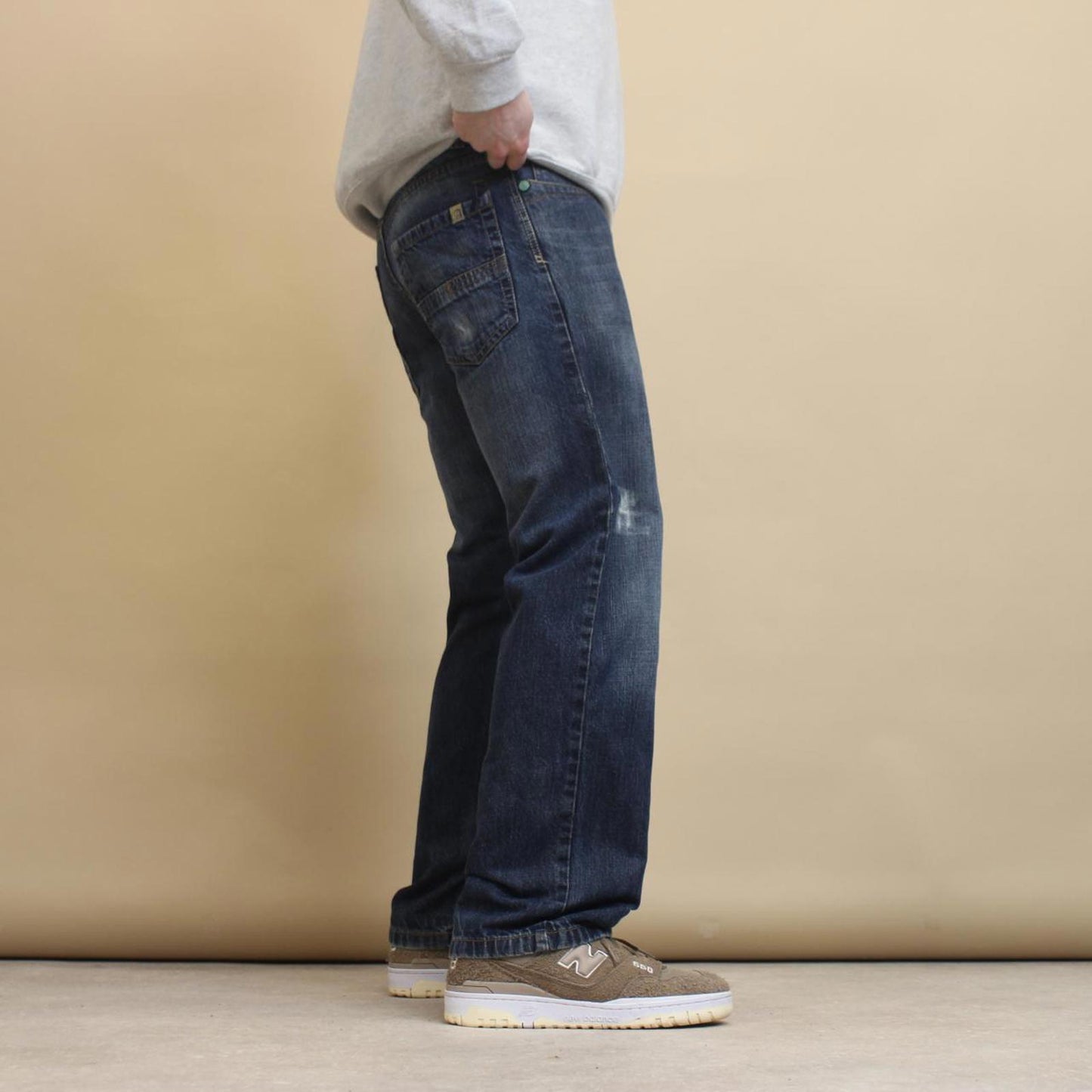 Blue A. Prodigee jeans W30L30 Y2K distressed style hip hop jeans