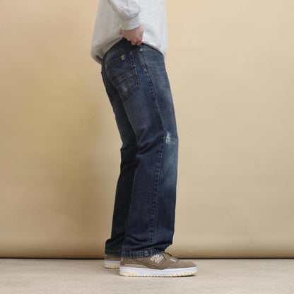 Blue A. Prodigee jeans W30L30 Y2K distressed style hip hop jeans