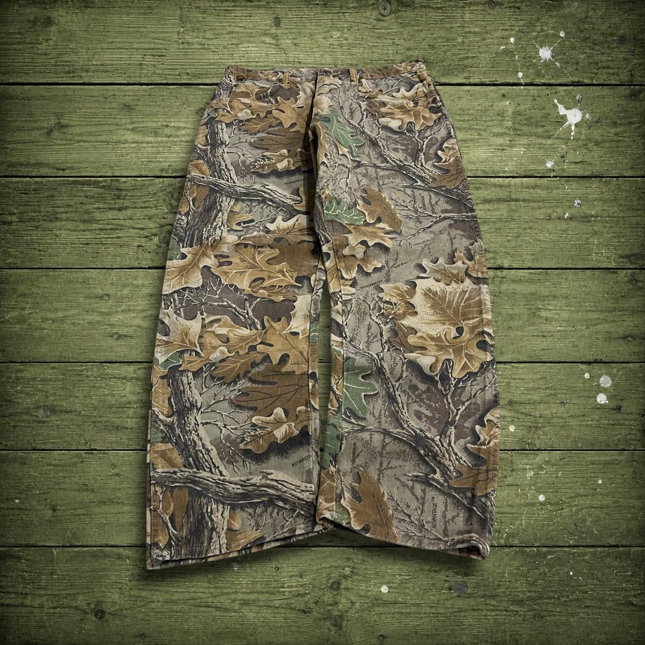 Wrangler Realtree camo jeans Y2K khaki Straight fit advantage forest camouflage pants