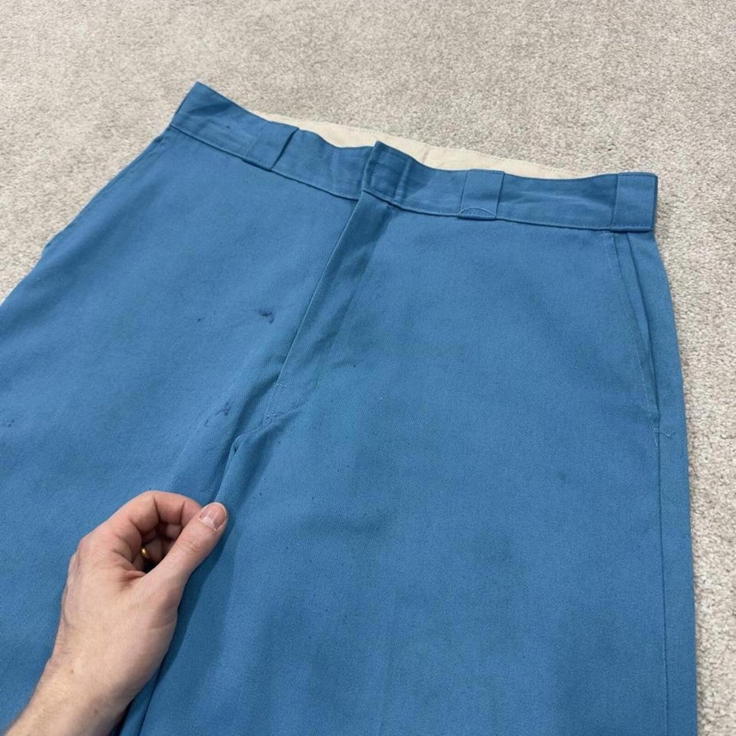 Baggy Dickies shorts carpenter blue Twill chino skater style shorts wide long leg