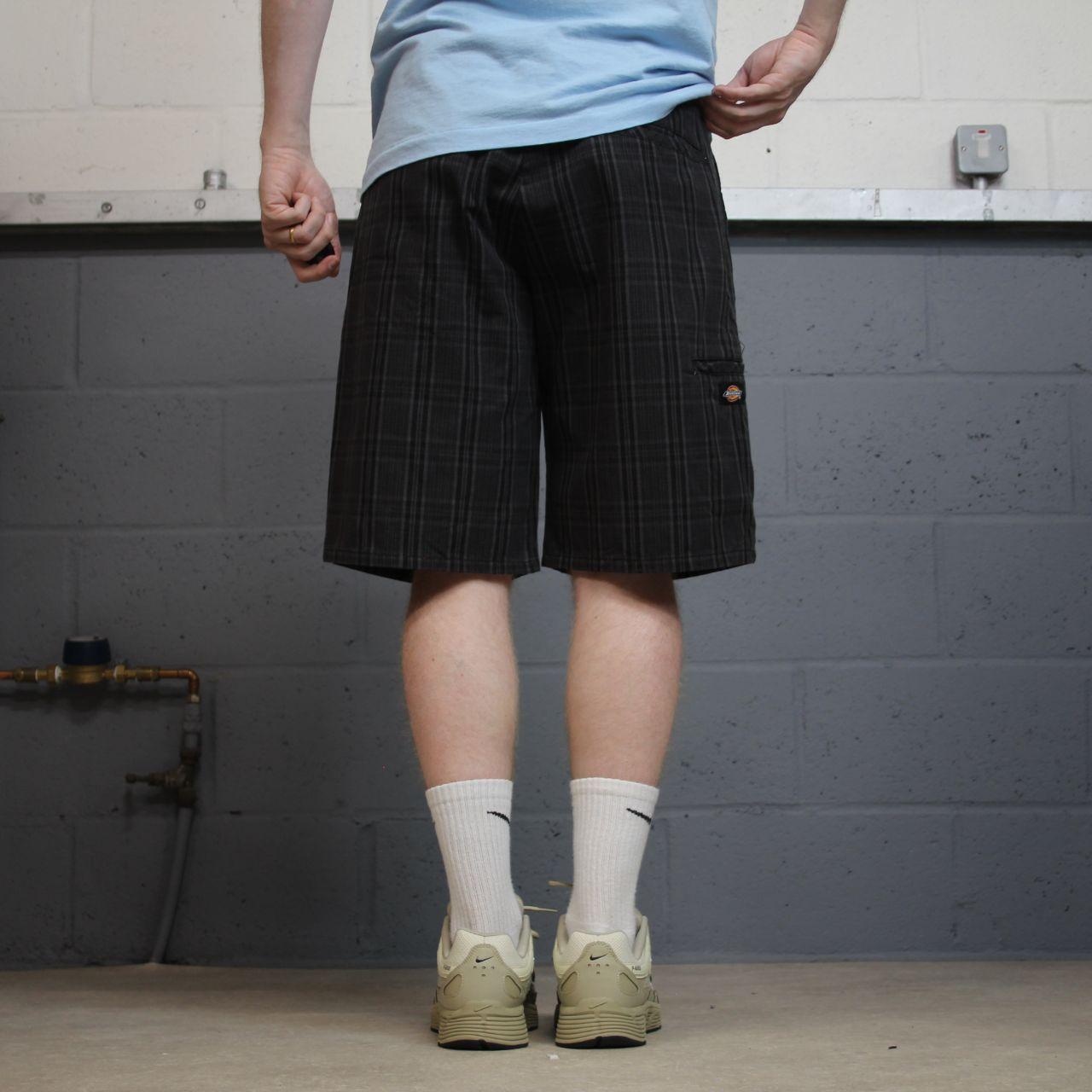 Dickies checkered chino shorts carpenter grey black Chino skater / surf shorts loose fit festival