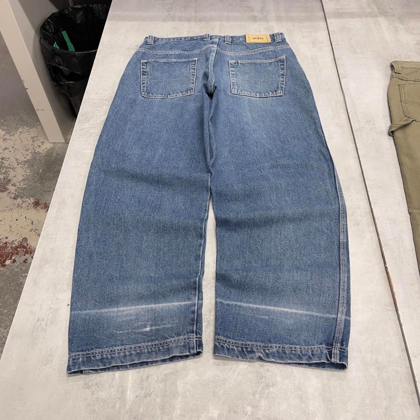 Extra baggy blue PJ Mark jeans W36L32 y2k style wide loose wide leg denim skate pants