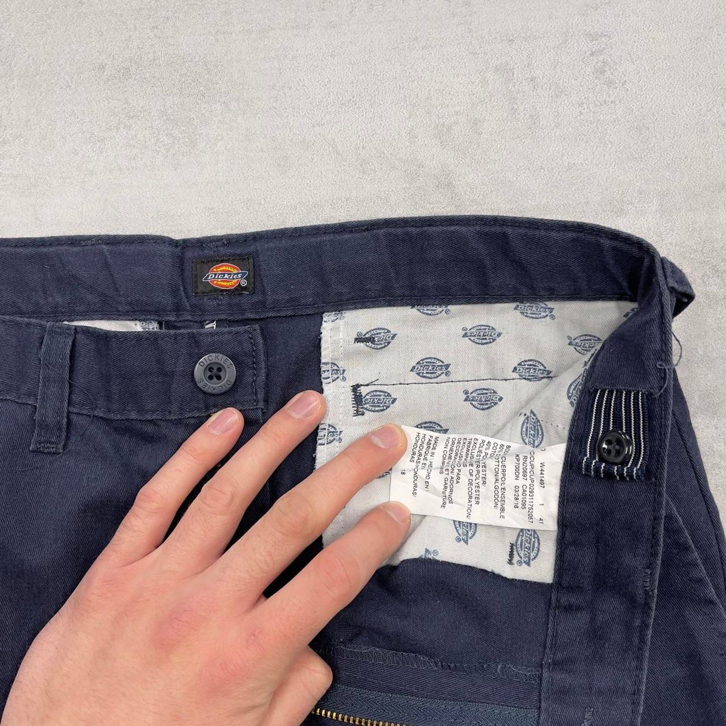 Navy Dickies trousers size 18 (W30) twill chino style pants tab logo