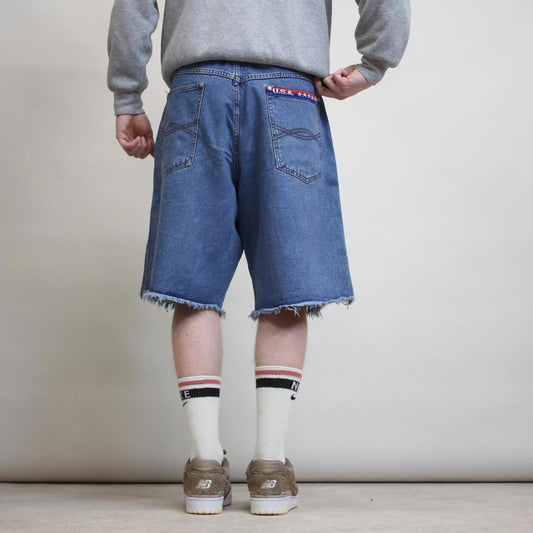 Blue Branded One jean shorts W36