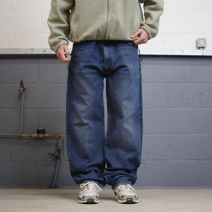 Y2K baggy Levi’s 550 jeans wide leg blue Loose fit denim pants red tab logo