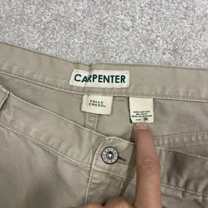 Baggy cargo shorts canvas carpenter beige Falls Creek skater style summer festival jorts
