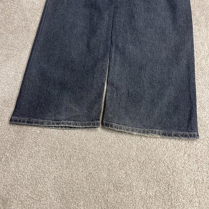 Point Zero jeans y2k blue denim W36L32 loose straight leg stitch design skater style pants