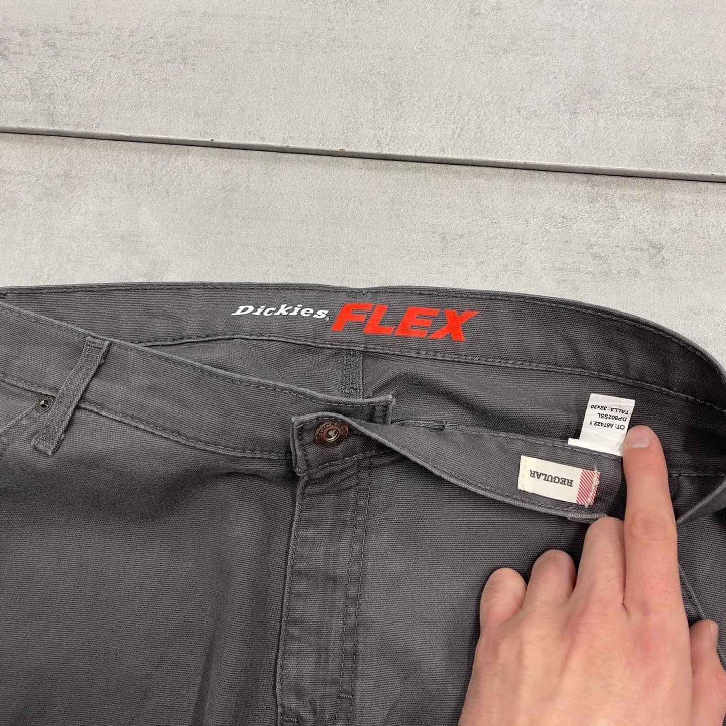 Grey Dickies carpenter jeans W32L30 flex straight leg cargo pants
