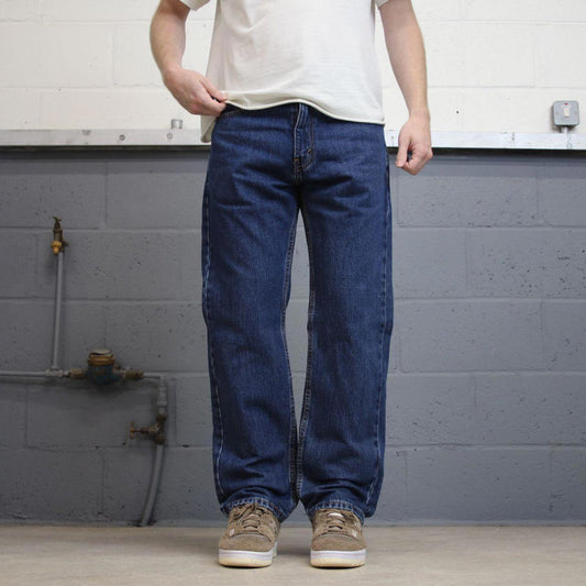Blue Levis 505 jeans W34L30 blue loose straight leg y2k style pants red tab logo