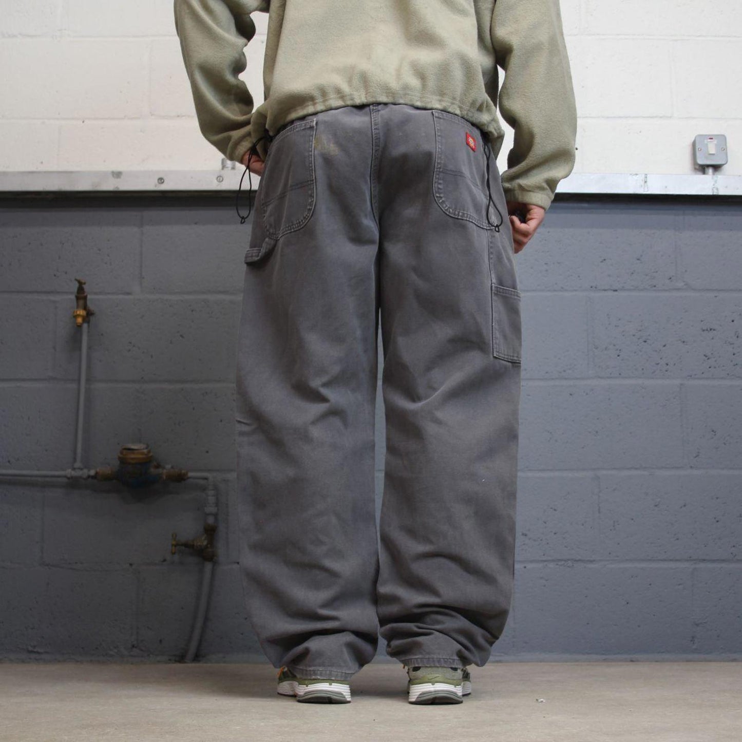 Vintage baggy Dickies carpenter jeans W42L32 grey 90s skater style workwear cargo pants