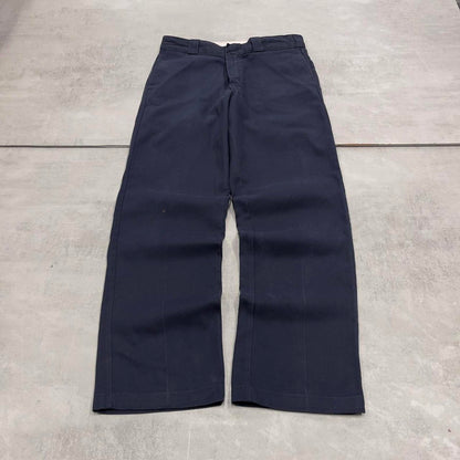 Dickies 874 Pants W32L32 navy 90s twill style chino skater trousers