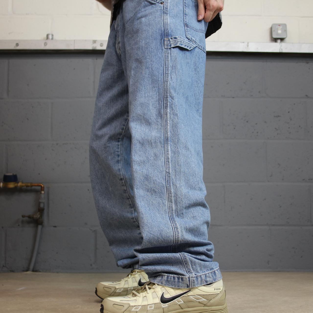 Levi's baggy carpenter jeans y2k washed blue denim Loose fit skater 2000s style cargo pants