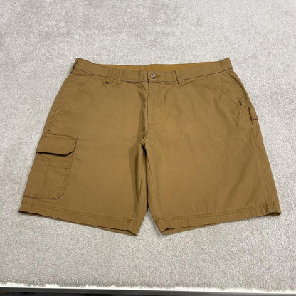 Baggy cargo shorts canvas carpenter tan brown Loose Brahma skater style summer work shorts