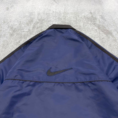 Vintage Nike technical windbreaker jacket Medium men's navy y2k 00s style embroidered boxy coat