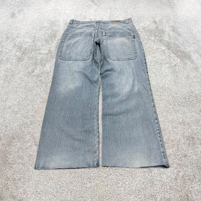 Vintage y2k baggy jeans W34L32 Six Jeans loose wide leg blue denim skater pants deep pocket