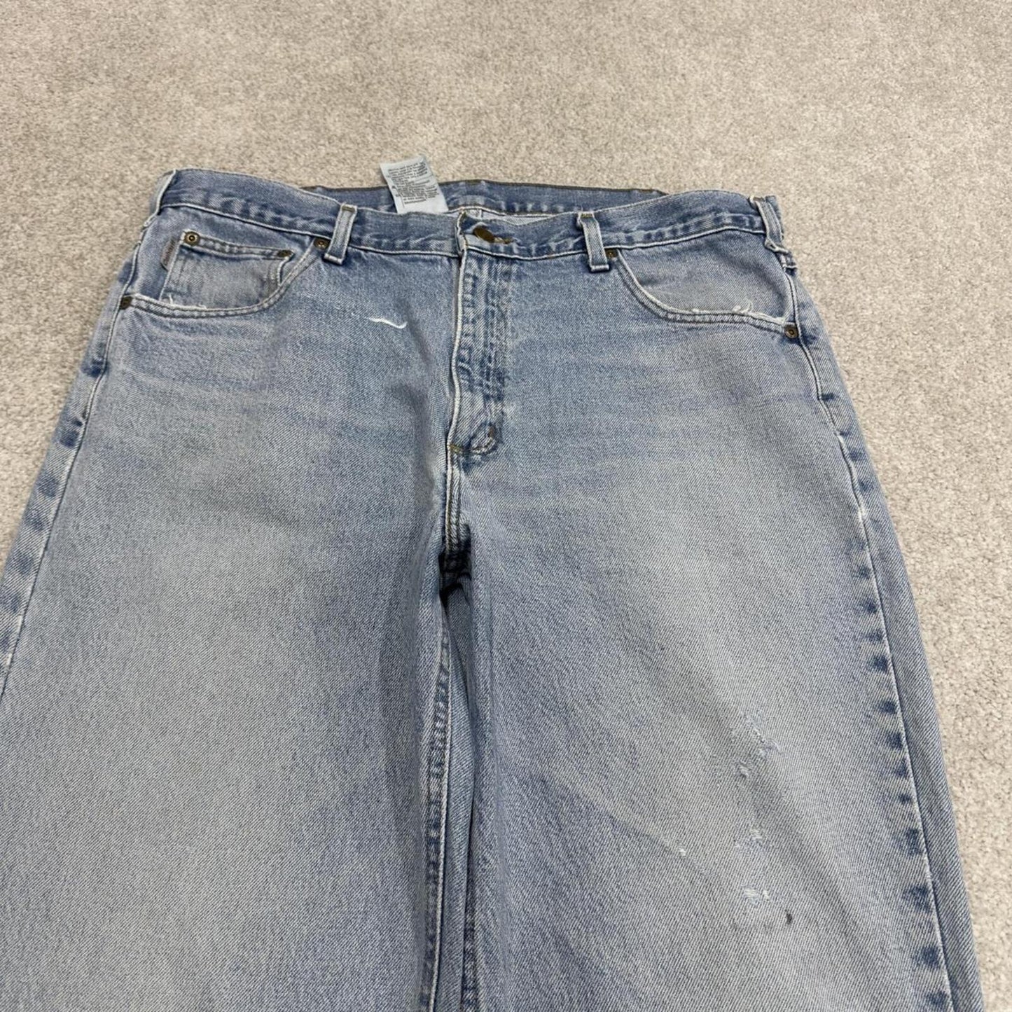 Vintage Carhartt jeans denim skate style workwear pants lightwash blue