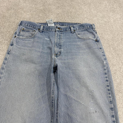 Vintage Carhartt jeans denim skate style workwear pants lightwash blue