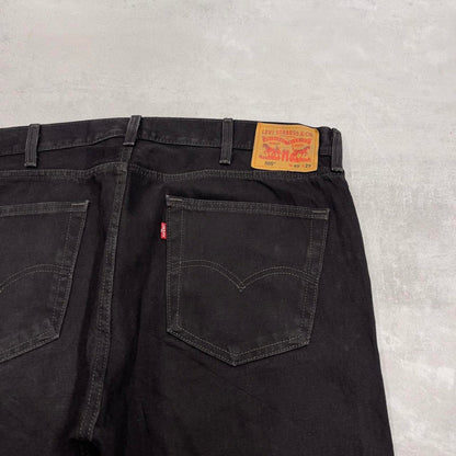 Black Levi's 505 jeans W40L29 thick denim 90s style skater pants 5 pocket red tab logo