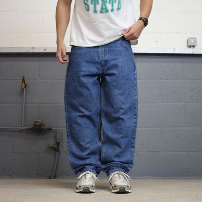 Blue Denim Carhartt jeans W38L32 90s style relaxed skater loose 5 pocket jeans