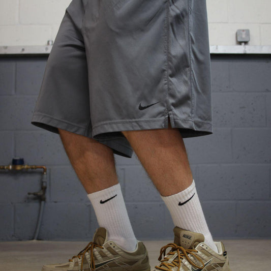 Nike sports shorts y2k Dri-Fit loose grey Casual comfy floaty summer gym shorts