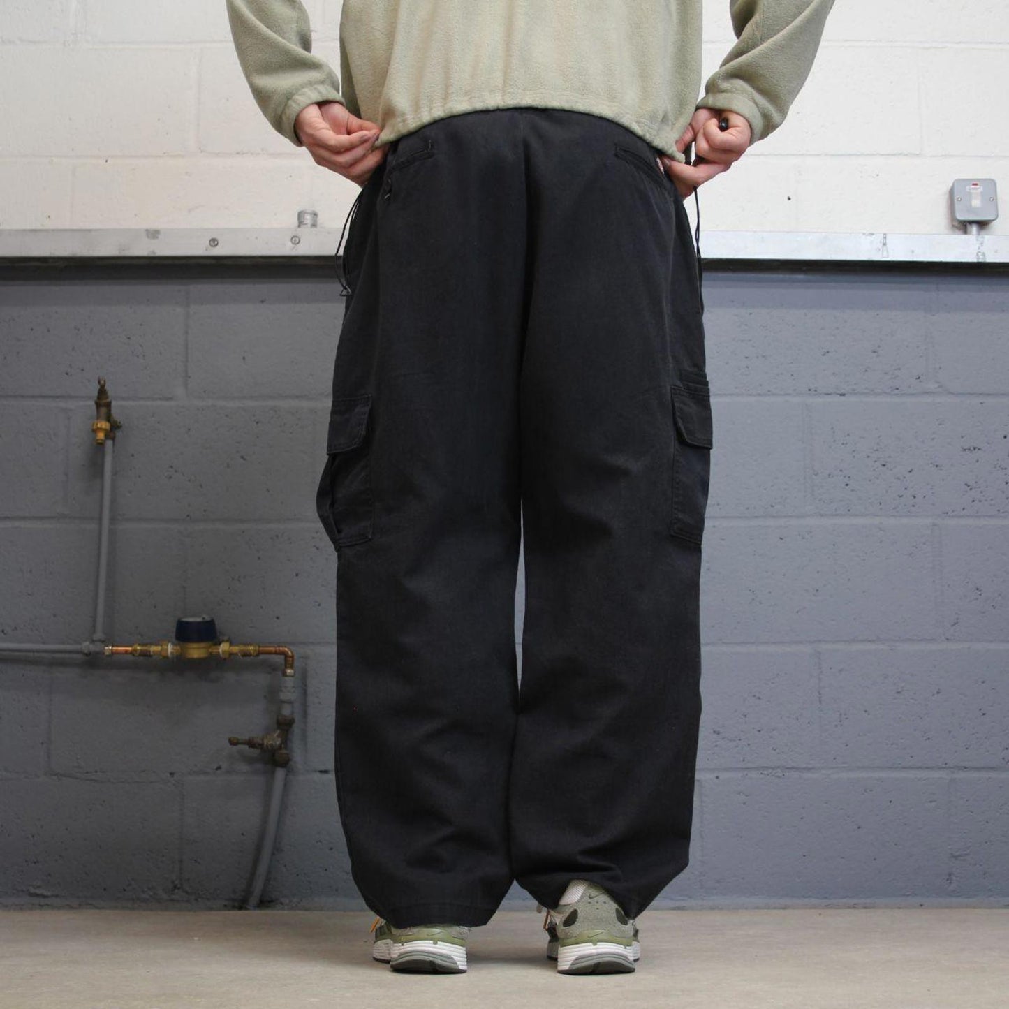 Y2k loose Dickies cargo pants black Regular straight twill chino skate style work trousers