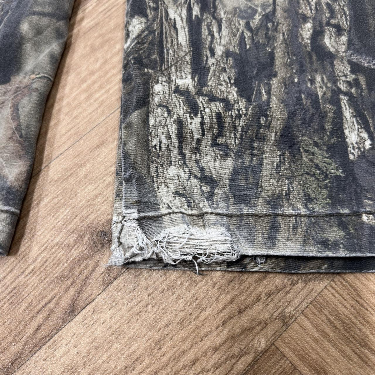 Vintage baggy mossy oak camo cargo pants Loose leg camouflage utility combat hunting trousers