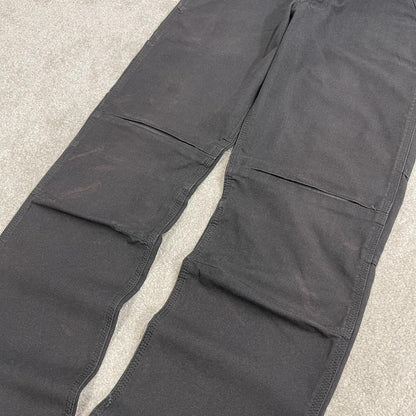 Carhartt jeans canvas work pants grey Relaxed fit workwear pants white patch logo