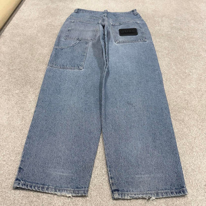 BOSS baggy carpenter jeans y2k loose W32L32 thick denim skater style pants casual wear autumn