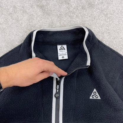Black Nike ACG full zip technical fleece youth XL embroidered ACG logo autumn y2k style