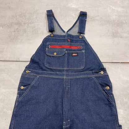 Dickies dungarees W38L33 USA blue mens denim overalls