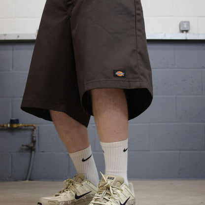 Baggy Dickies carpenter shorts brown Twill chino skater style shorts wide long leg