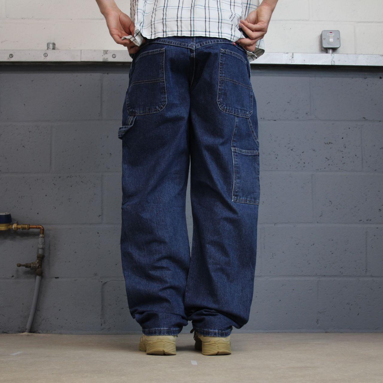 Wrangler carpenter jeans y2k blue denim straight leg skater 2000s style cargo pants