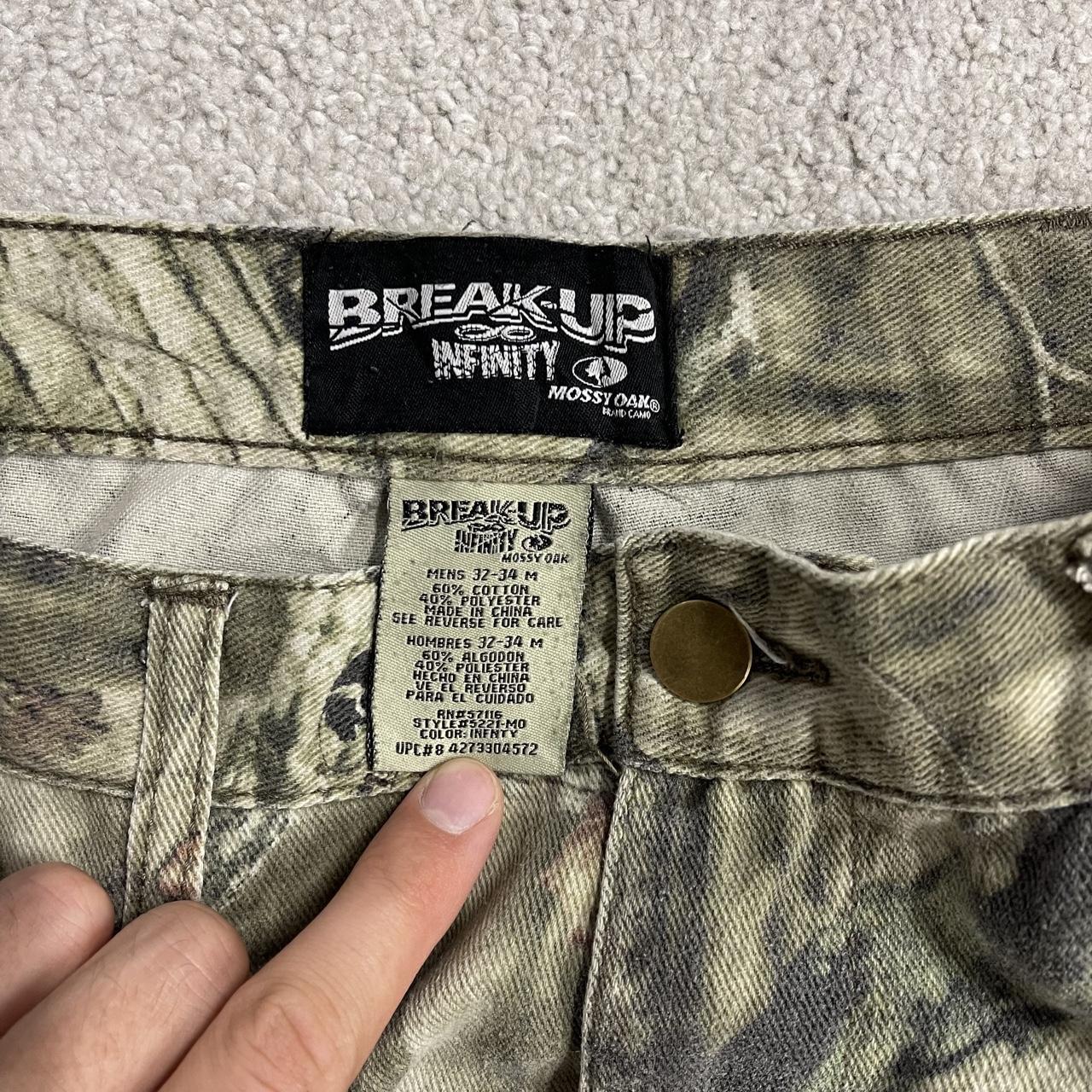 Mossy Oak baggy camo cargo pants Y2K W32L32 khaki Wide leg camouflage loose hunting utility trousers