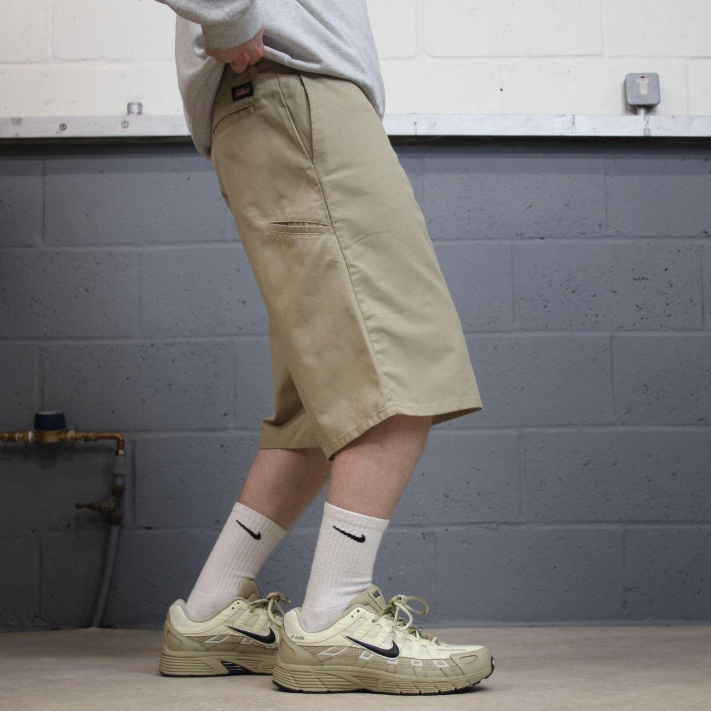 Dickies carpenter shorts long leg khaki Twill chino skater style shorts loose long leg