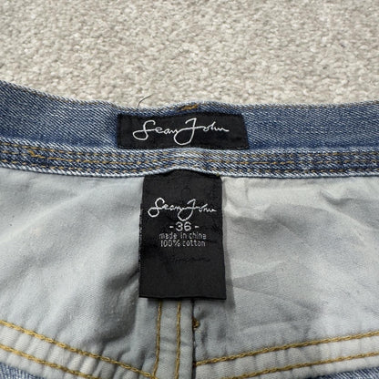 Y2K baggy Sean John jeans blue denim W38L32 Wide leg surf style pants